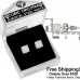 8mm E078 Silver Forever Silver Bevel Cut Square Cubic Zirconia Earrings Asst 106420-E078